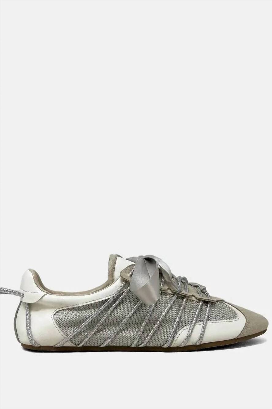 NEW SHU SHOP women's sheryl sneaker in silver